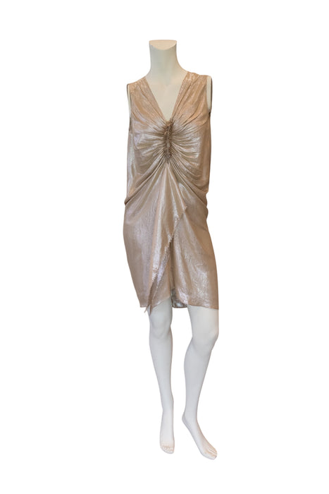 Lanvin, 2007 silver metallic draped dress