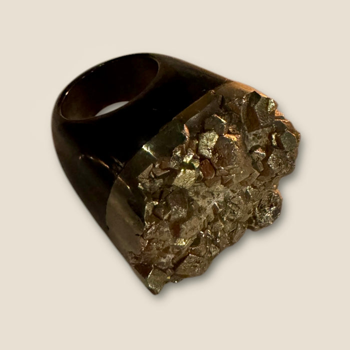 Candice, 70s large moon rock ring