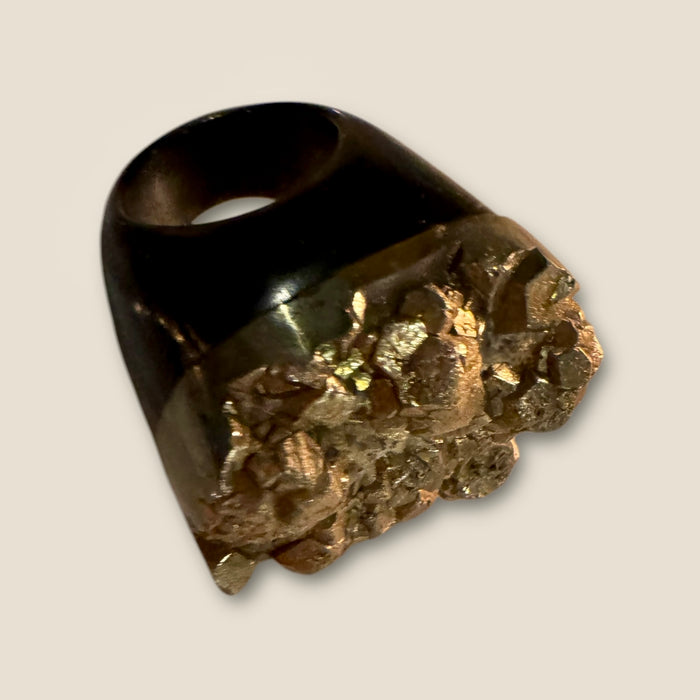 Candice, 70s large moon rock ring