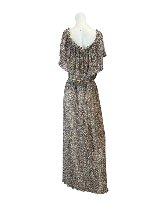 Poppy, 70s pleated floral long dress