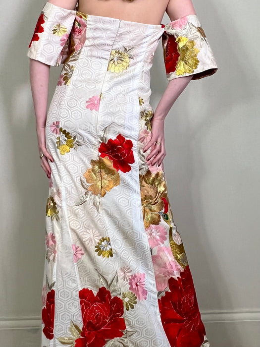 Birdie, Antique kimono embroidered gown
