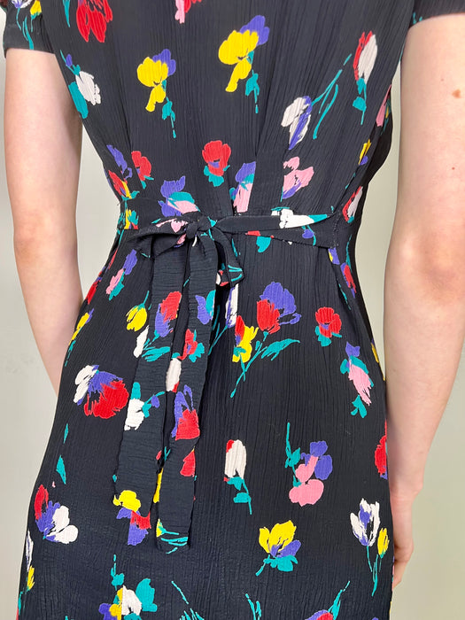 Maxine, floral 40s short dress