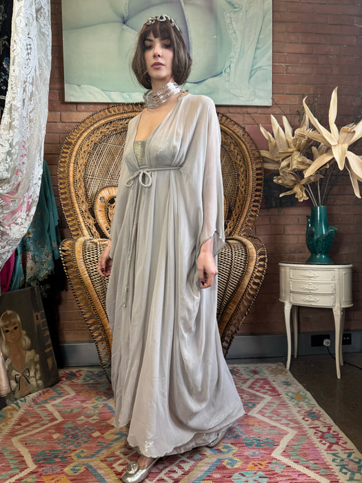 Pilar, 70s chiffon and beaded Goddess dress