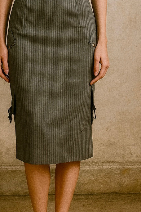 Christian Dior, by Galliano S/S 2004 “Hommage a Marléne” pinstripe dress