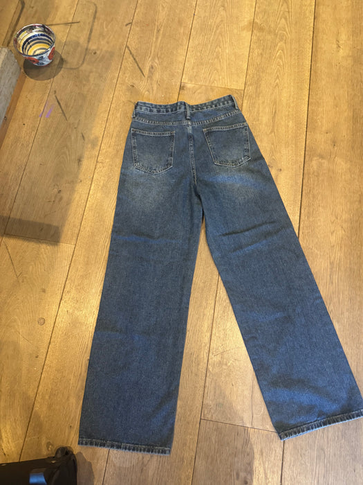 Chanel, Y2K monogrammed embroidered Barrell jeans