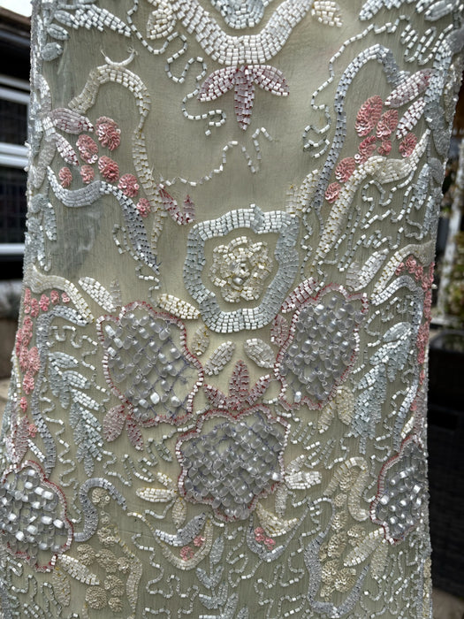 Taylor, original 20s mint green beaded flapper dress