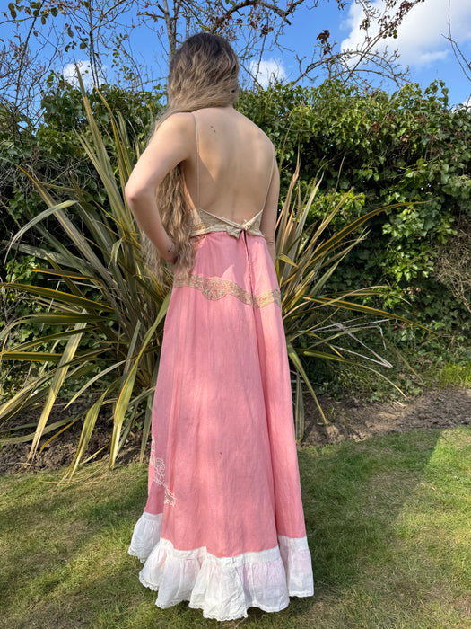 Brie, 30s pink and lace reworked dress