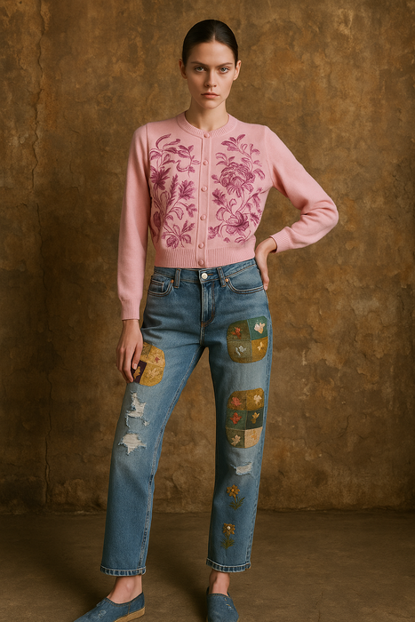 OV Denim, reworked 70s distressed jeans