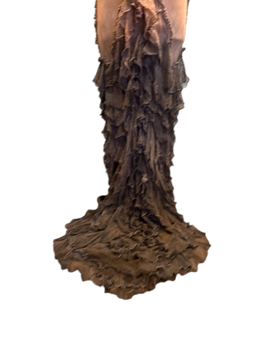 Anita, hand dyed vintage fishtail ombré muslin tiered dress