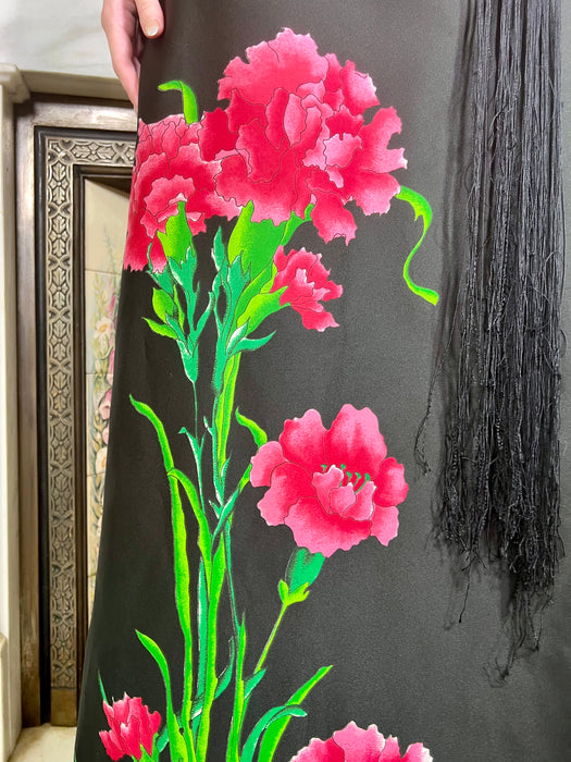 Rania, 70s silk floral dress