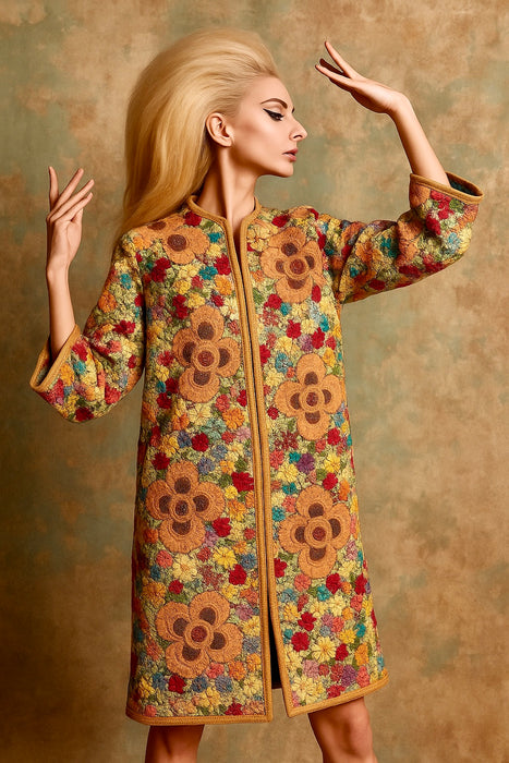 Dune, 40s floral hand ribbon coat