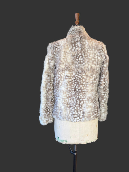 Bambi, 70s rare Bambi print fur jacket