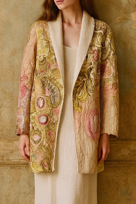 Nat, reworked Vintage long patchwork jacket