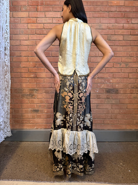 Tilly, reworked 20s beaded and voile print dress