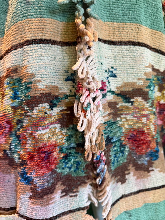 Clarissa, reworked 30s chenille floral coat