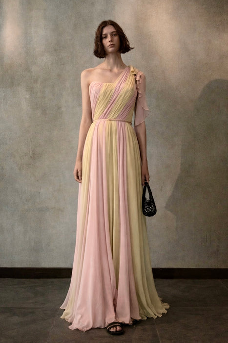 Catherine, 60s couture chiffon pleated dress