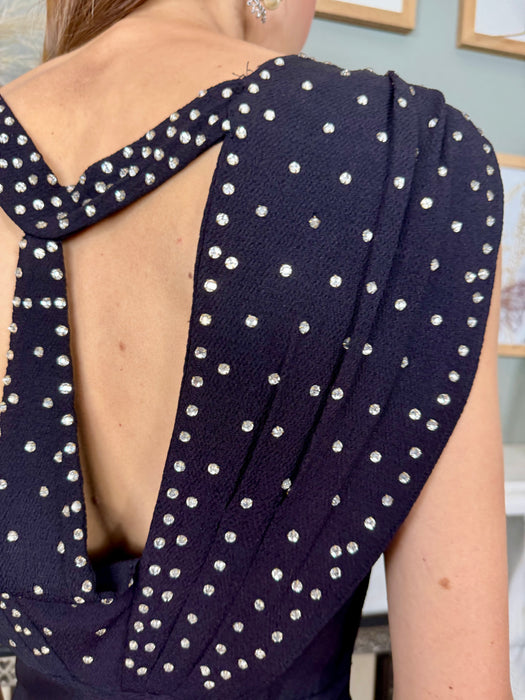 Blossom, 30s silk bias cut and diamanté dress