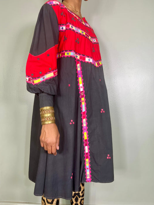 Gabby, 70s cotton tribal dress