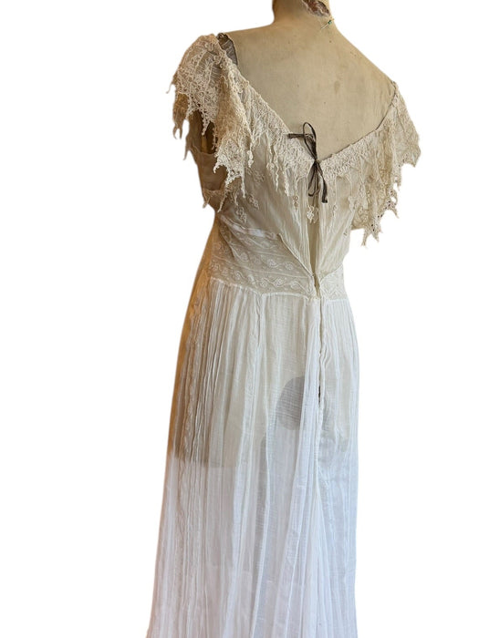 Glaze, Victorian reworked cotton and lace tiered dress