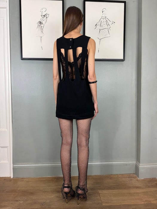Norme, 60s black wool minidress