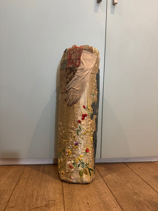 OV Yoga bag, antique patchwork organic recycled cotton yoga bag