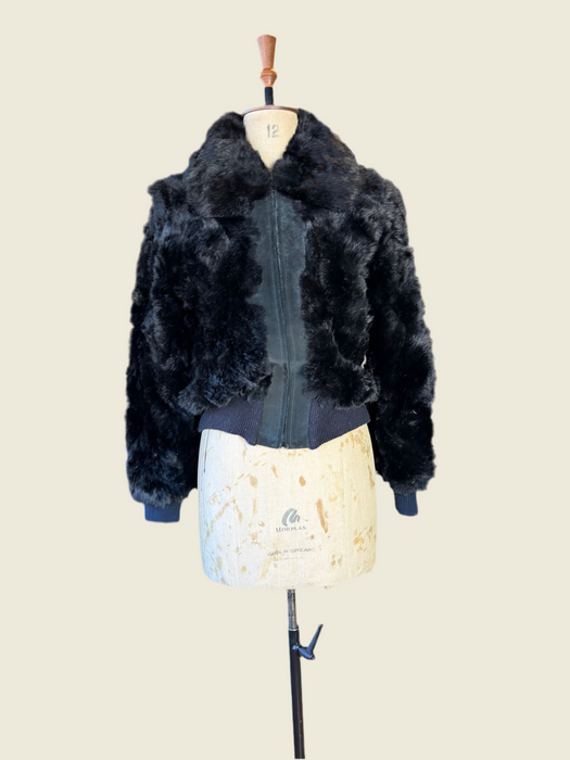 Prose, 70s suede and fur zip jacket