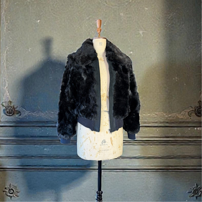 Prose, 70s suede and fur zip jacket