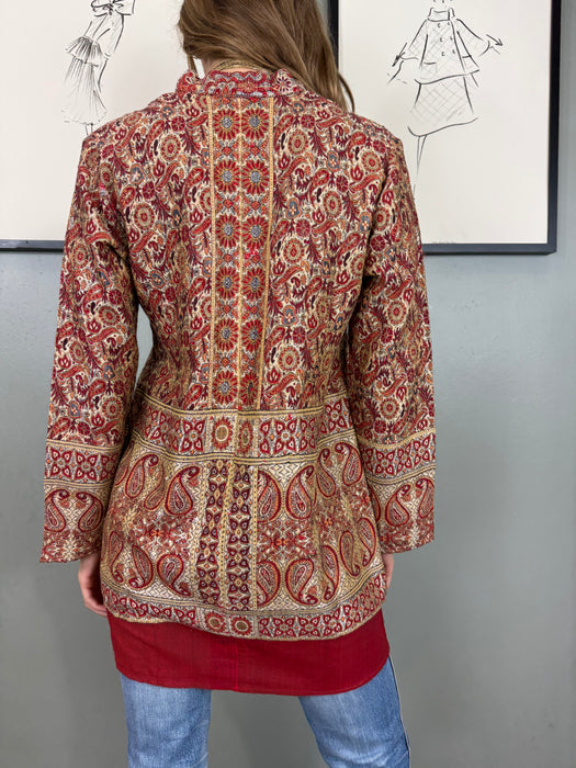 Eros, 40s paisley wool zip tunic