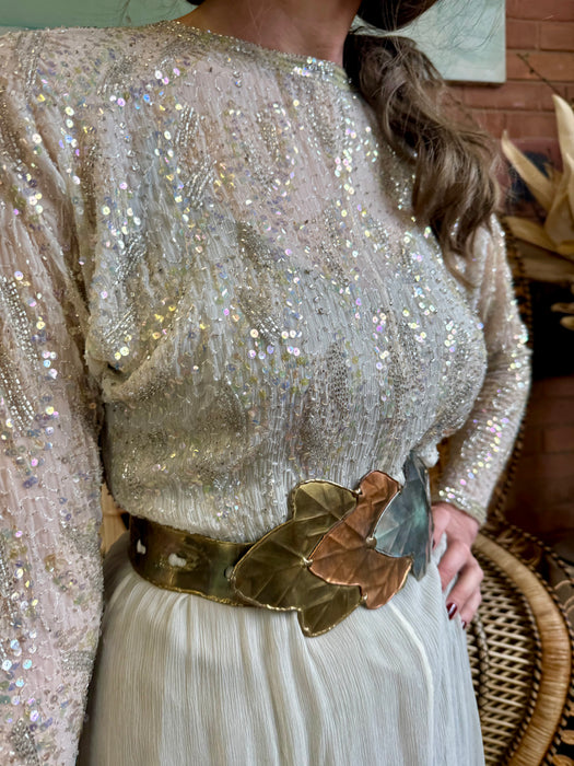 Seraphine, 70s chiffon and beaded dress