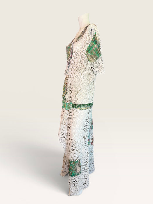 Salita, reworked 1930s French tea-dyed embroidered and beaded dress