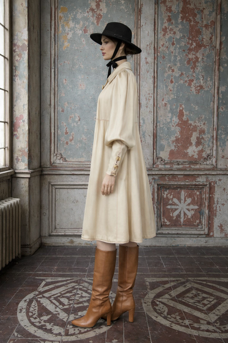 Bill Gibb, 1970’s Couture embroidered satin cream jacket