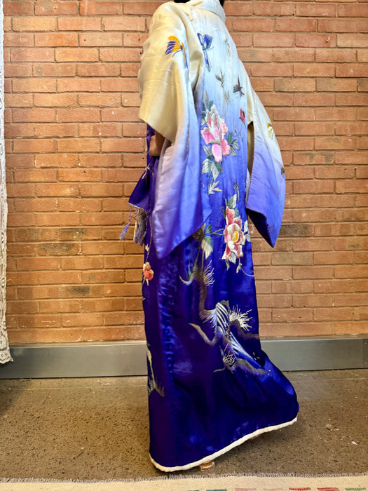Delilah, 40s Japanese silk ombré embroidered kimono