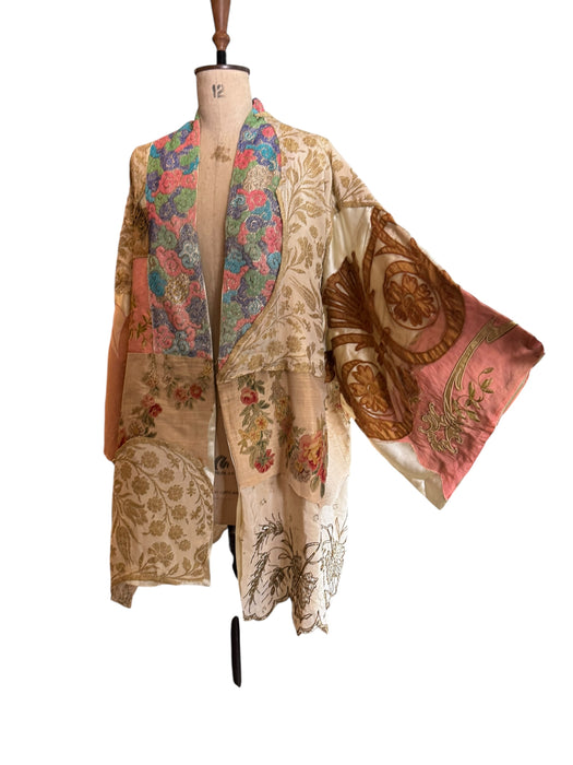 John Rocha, patchwork 80s silk kimono