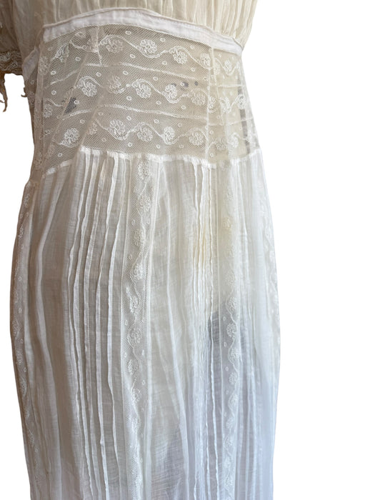 Glaze, Victorian reworked cotton and lace tiered dress