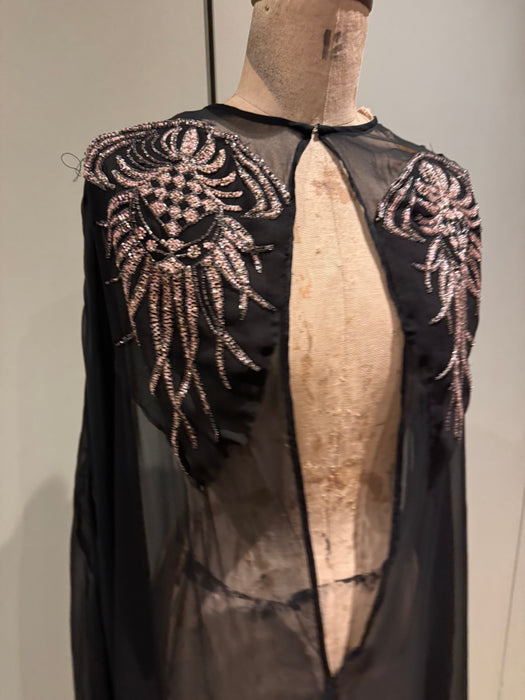 Nora, original 1920s chiffon Kaftan with intricate beaded design