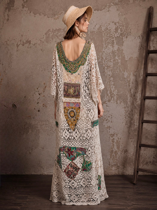 Salita, reworked 1930s French tea-dyed embroidered and beaded dress