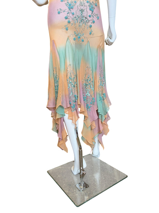 Calor, 90s hand dyed bias cut mermaid beaded dress