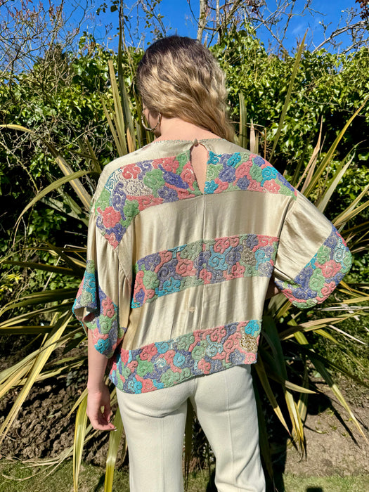 Claude, 20s Oriental beaded and silk top