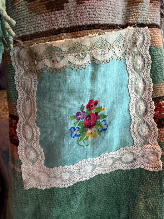 Clarissa, reworked 30s chenille floral coat