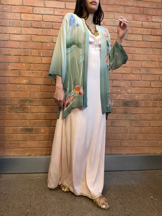 Wintour, 70s hand painted silk jacket
