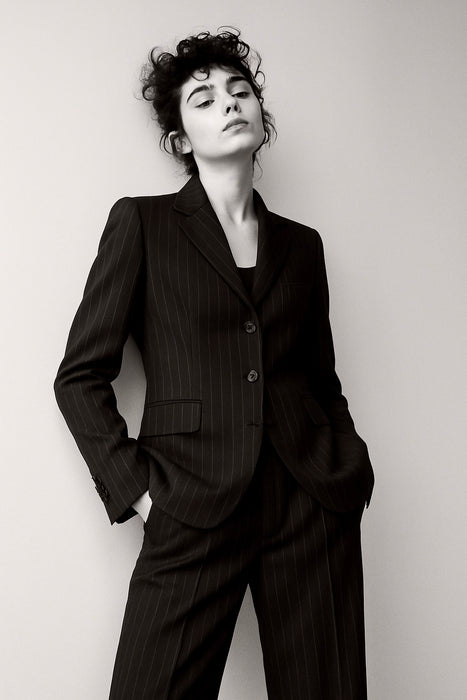 Gucci, by Tom Ford pin stripe suit
