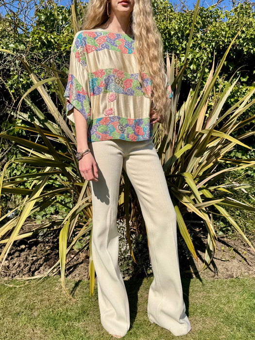 Claude, 20s Oriental beaded and silk top