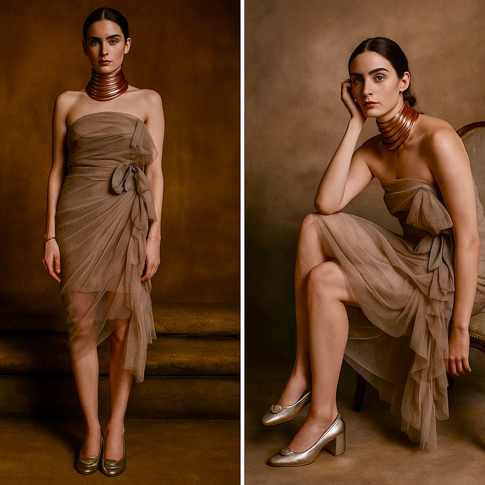 Lanvin, vintage tulle pleated dress