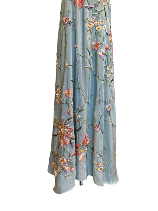 Amelia, reworked 40s embroidered silk and lace piano shawl dress