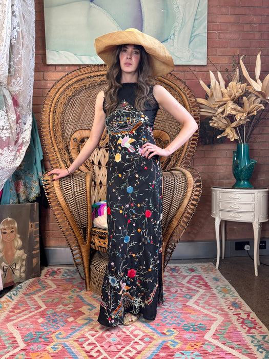 Flynn, 40s floral silk scarf dress