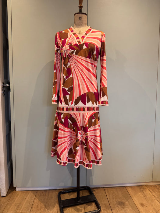 Emilio Pucci, 60s cotton print drop waist dress