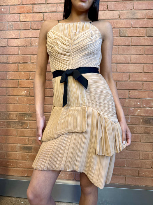 Narcis, pleated silk dress