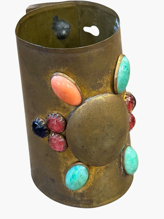 Arianna, Egyptian revival antique brass arm cuff