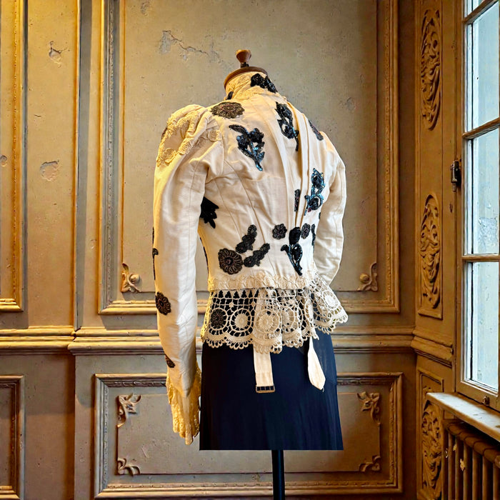 Lois, embellished Victorian silk jacket with 20s beading