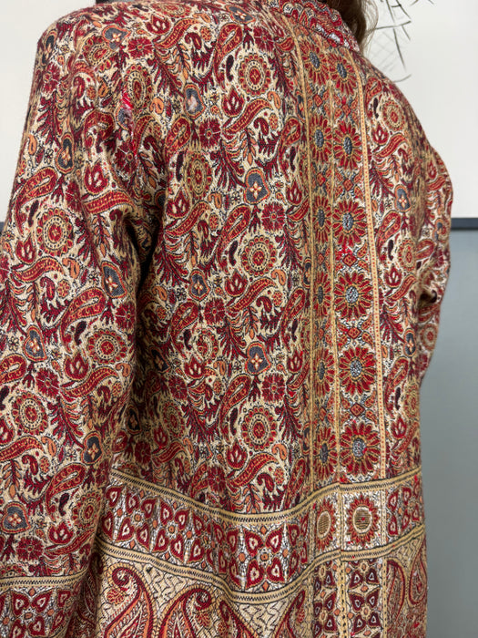 Eros, 40s paisley wool zip tunic